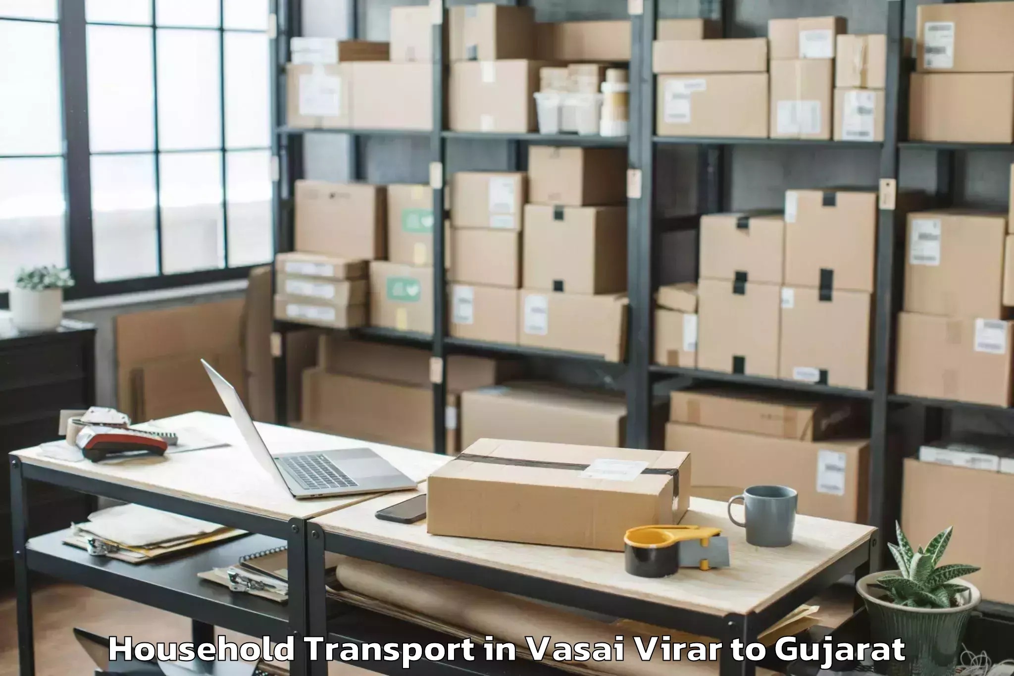 Top Vasai Virar to Dholka Household Transport Available